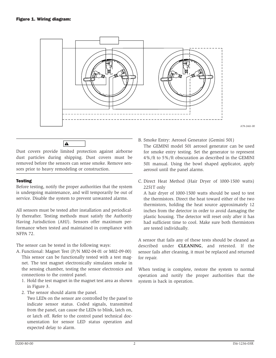 System Sensor 2251 and 2251T Intelligent Photoelectric User Manual | Page 2 / 4