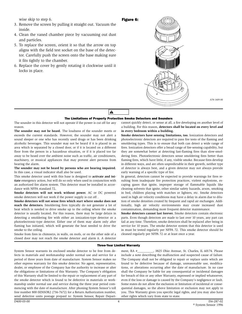 System Sensor 2400AT and 2400AIT Direct Wire User Manual | Page 4 / 4