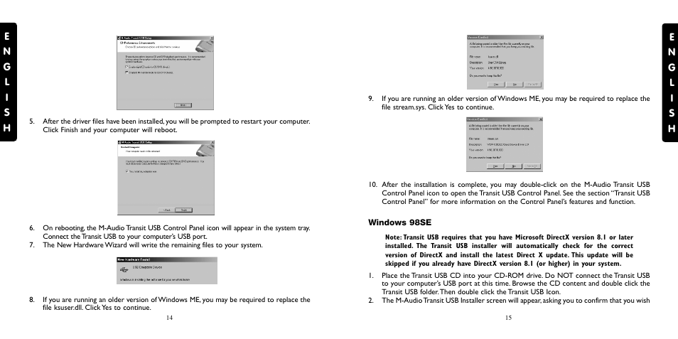 M-AUDIO Transit USB User Manual | Page 8 / 15