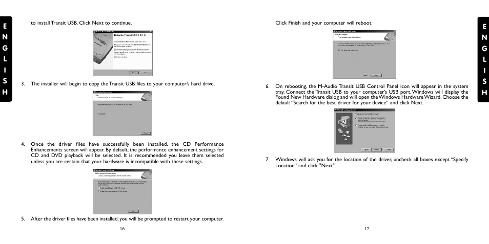 Windows 98se | M-AUDIO Transit USB User Manual | Page 9 / 15