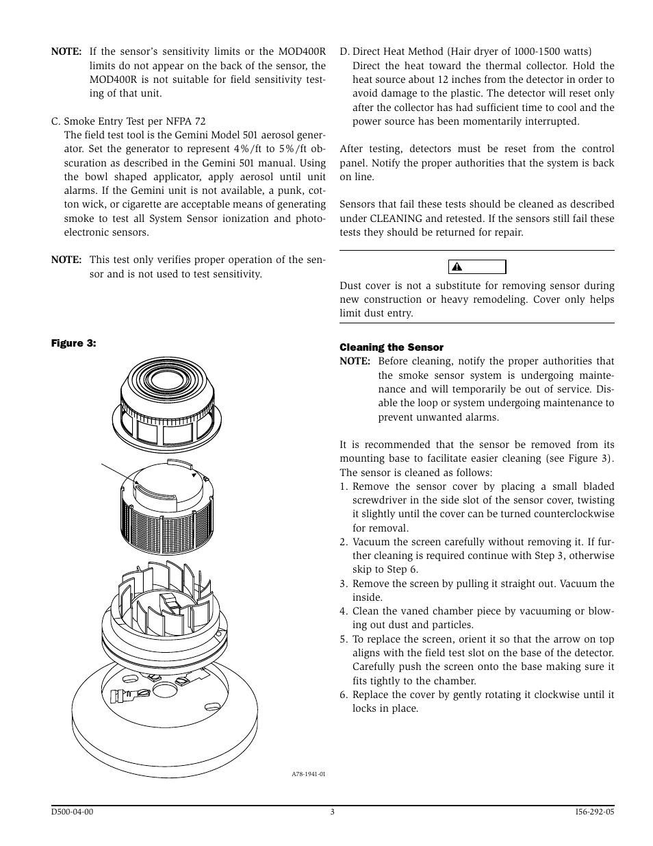 System Sensor 2551 and 2551T Plug-in Intelligent User Manual | Page 3 / 4