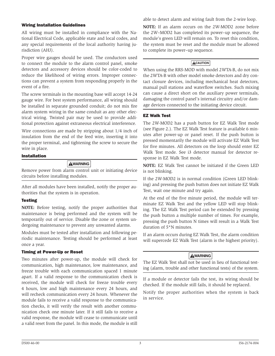 System Sensor 2W-MOD2 User Manual | Page 3 / 4