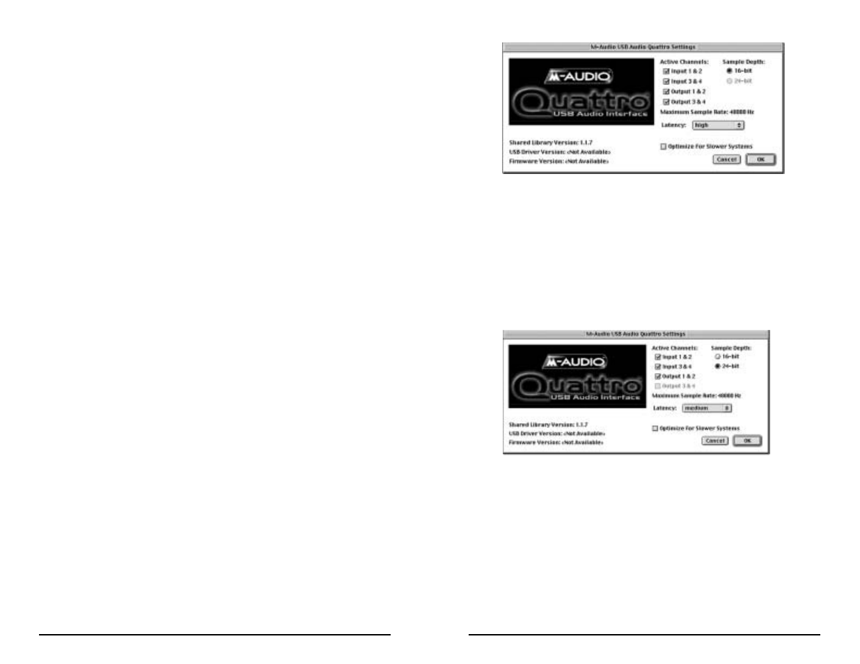 M-AUDIO Quattro USB User Manual | Page 12 / 15