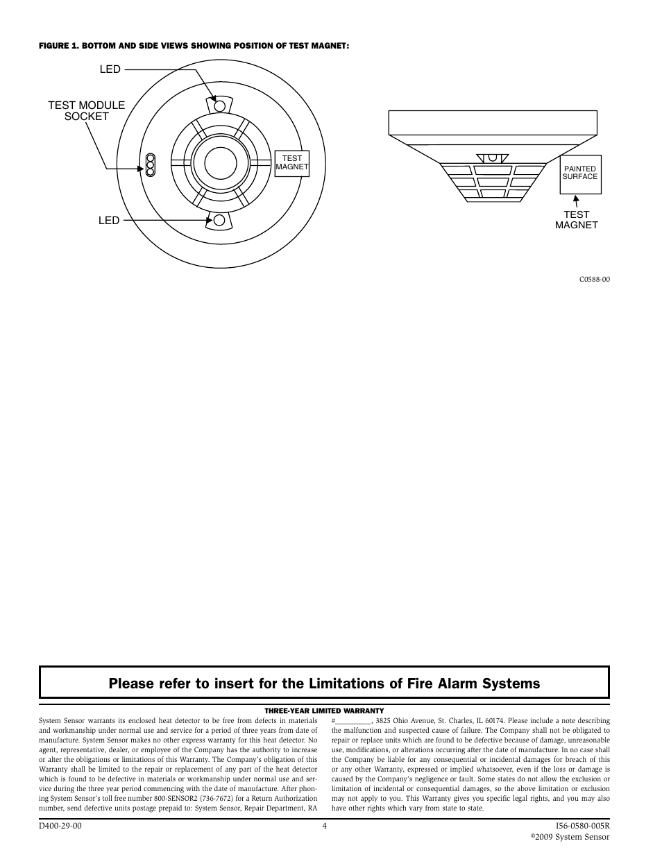 System Sensor 5451 Plug-in Rate-of-Rise User Manual | Page 2 / 2