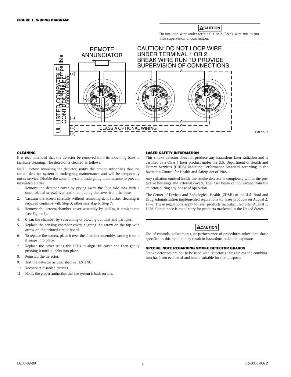 Remote annunciator | System Sensor 7251 intelligent Laser User Manual | Page 2 / 4