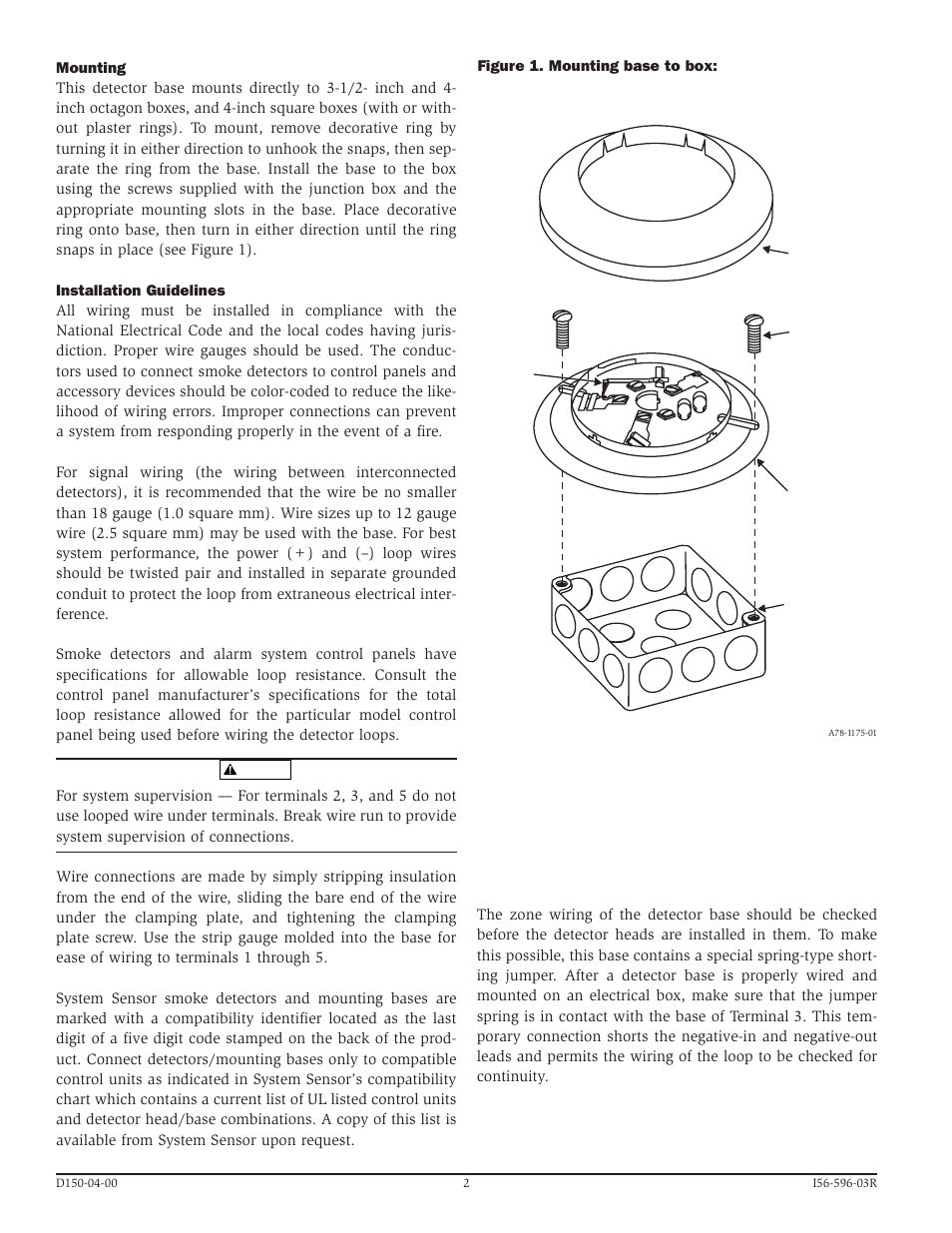 System Sensor B110RLP User Manual | Page 2 / 4