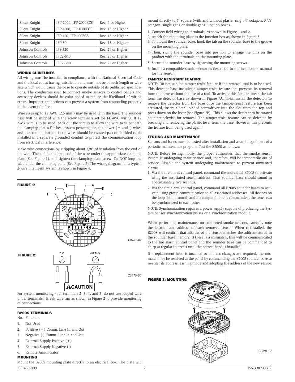 System Sensor B200S User Manual | Page 2 / 4