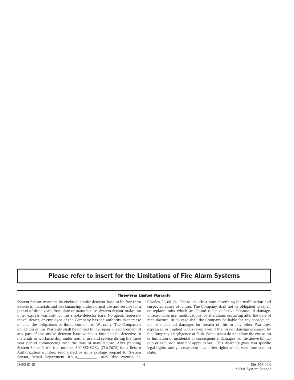 System Sensor B401B User Manual | Page 4 / 4