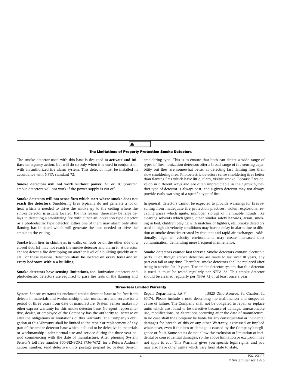 System Sensor B401R User Manual | Page 4 / 4