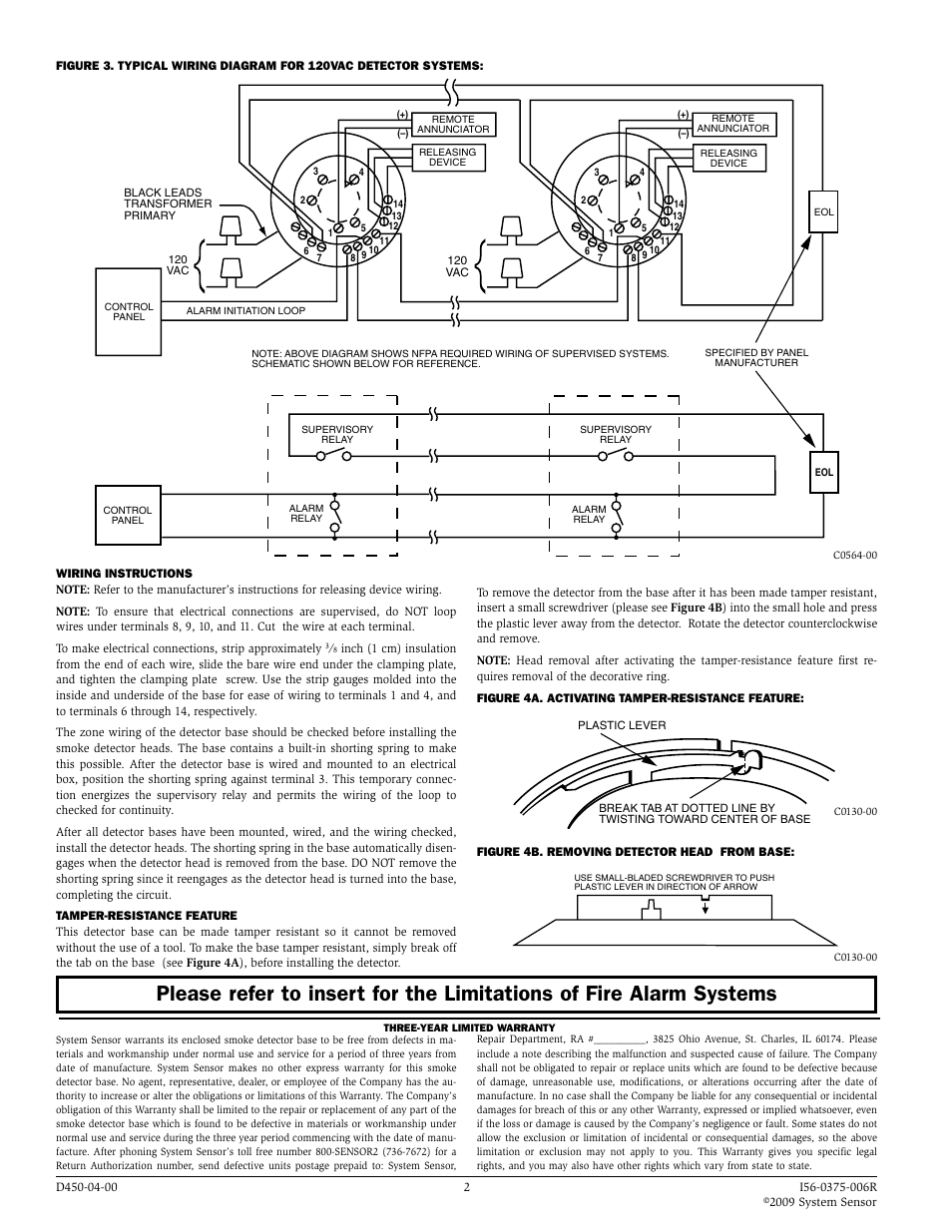 System Sensor B404B User Manual | Page 2 / 2