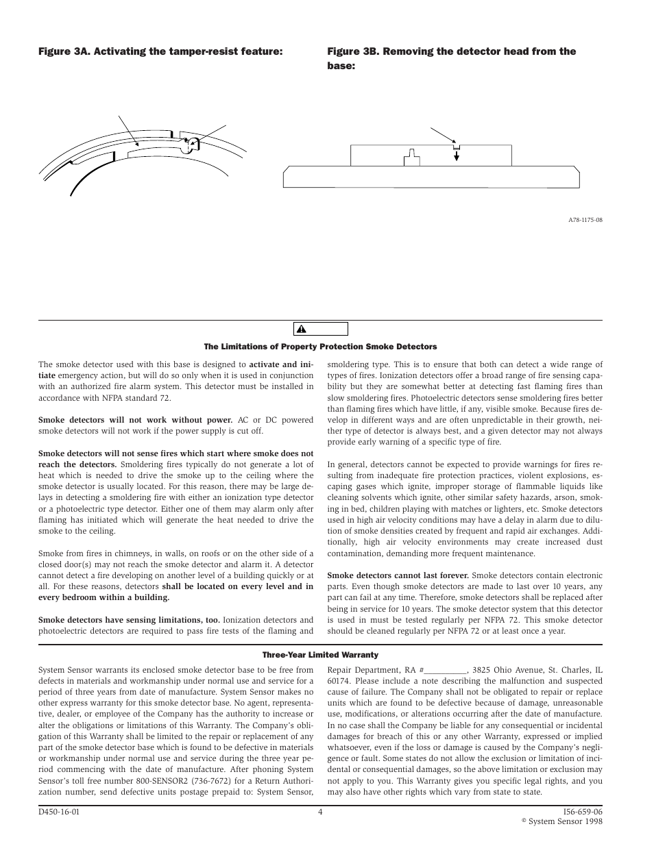 System Sensor B524RB User Manual | Page 4 / 4