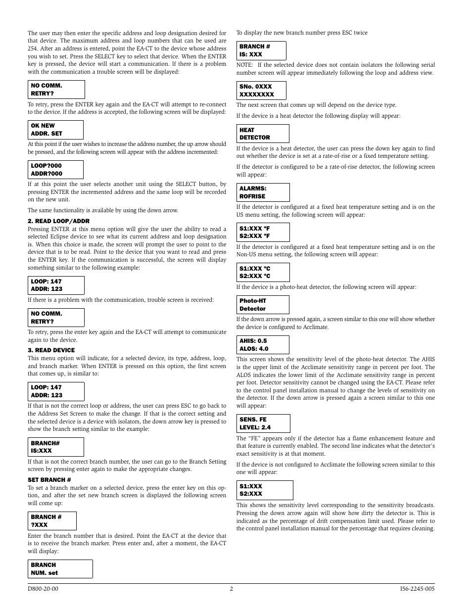 System Sensor EA-CT User Manual | Page 2 / 4