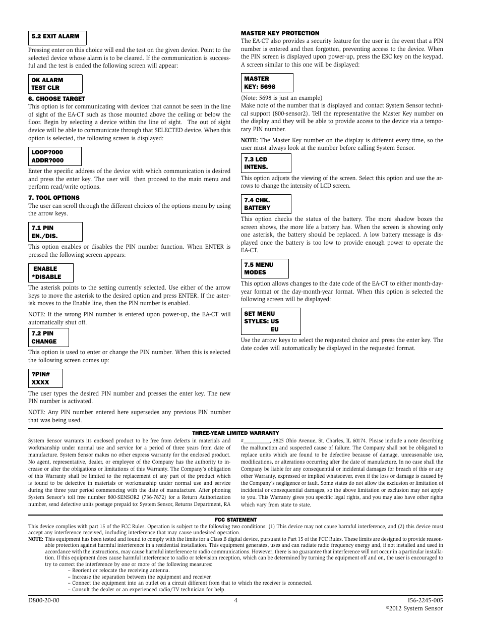 System Sensor EA-CT User Manual | Page 4 / 4