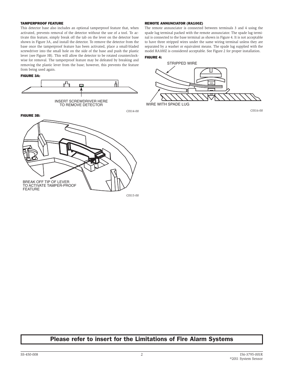 System Sensor EB and EBF User Manual | Page 2 / 2