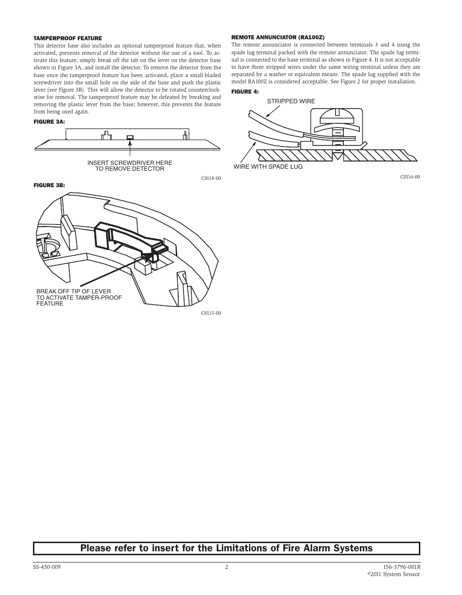 System Sensor EBI and EBFI User Manual | Page 2 / 2