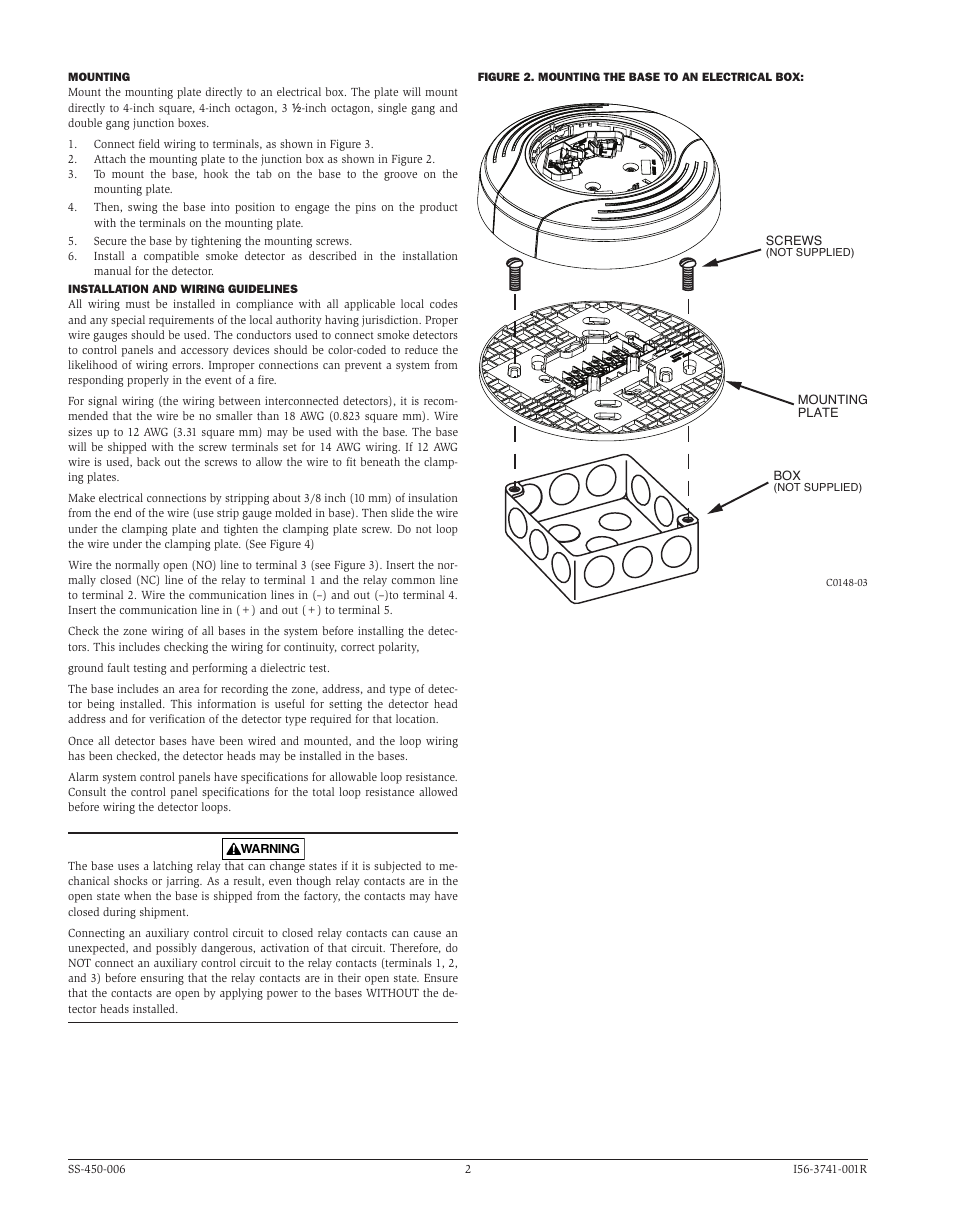 System Sensor EBR User Manual | Page 2 / 4