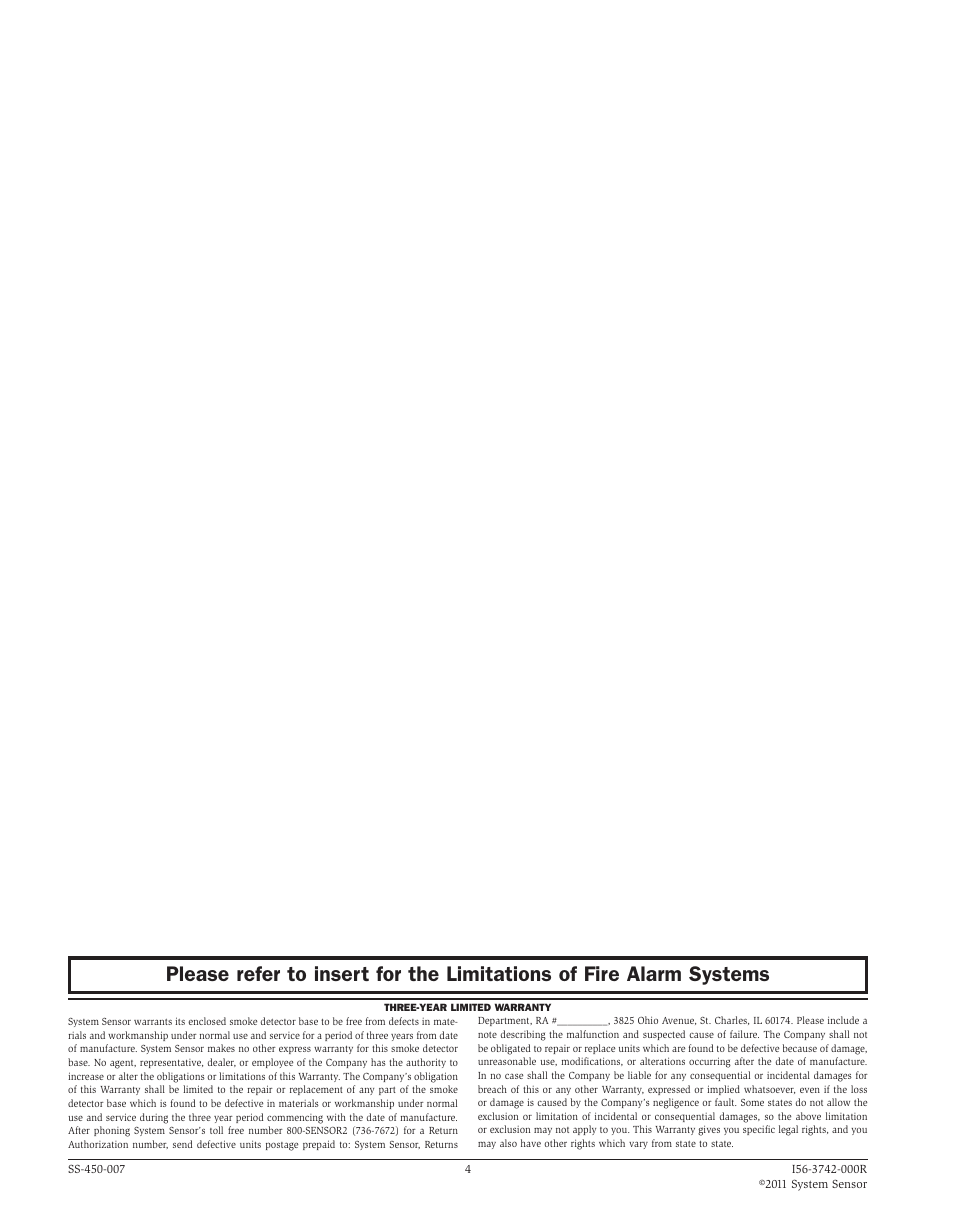 System Sensor EBS User Manual | Page 4 / 4