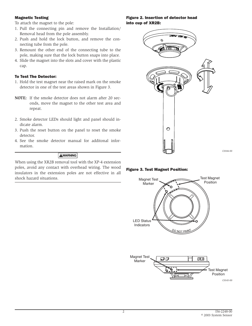 System Sensor XR2B User Manual | Page 2 / 2