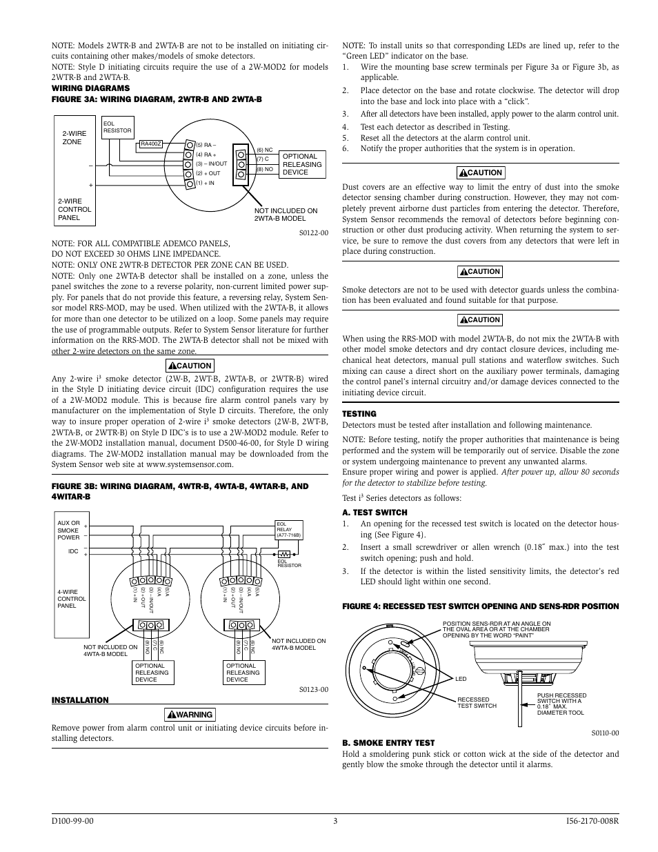 System Sensor i3 Series Thermal Detectors User Manual | Page 3 / 4
