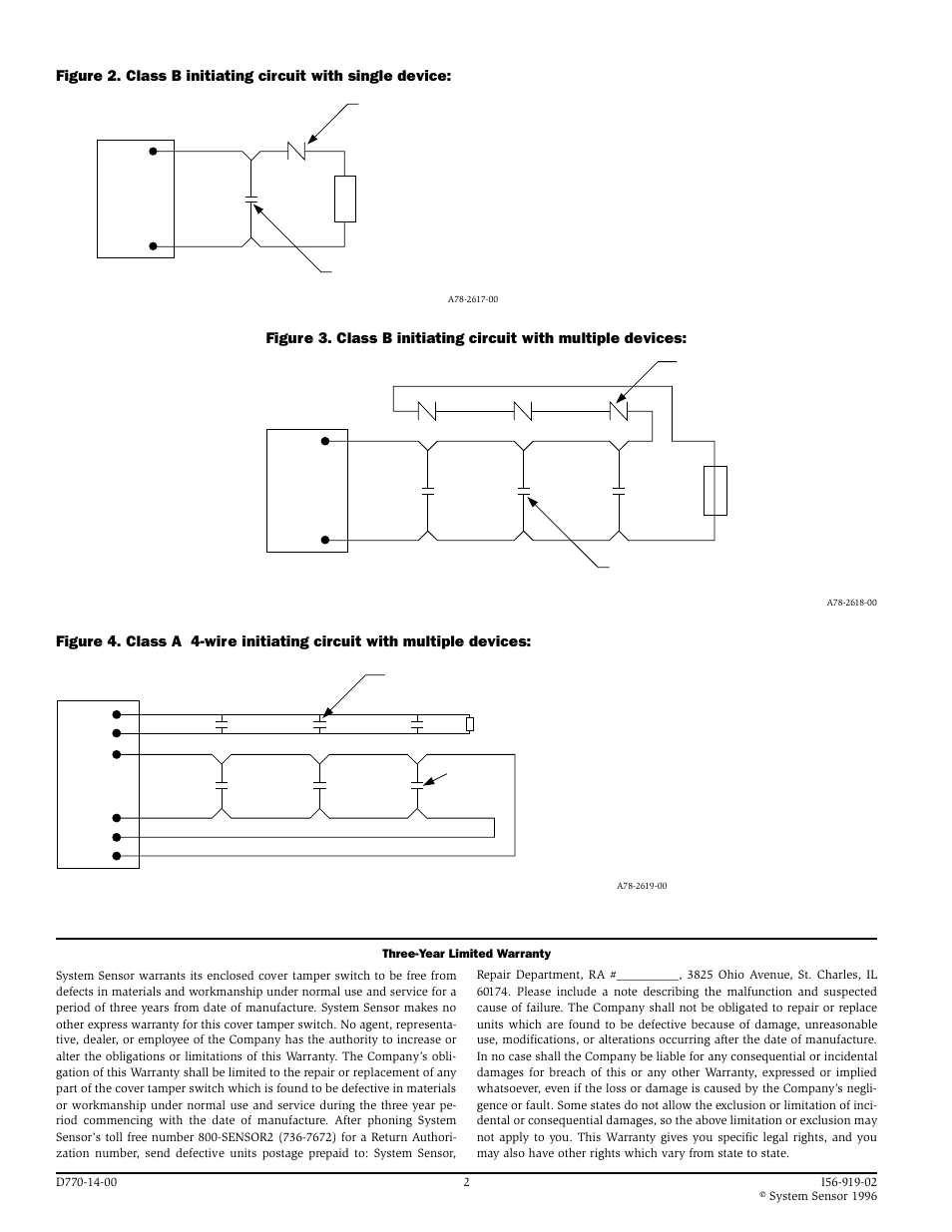 System Sensor 546-8000 Cover Tamper Switch User Manual | Page 2 / 2