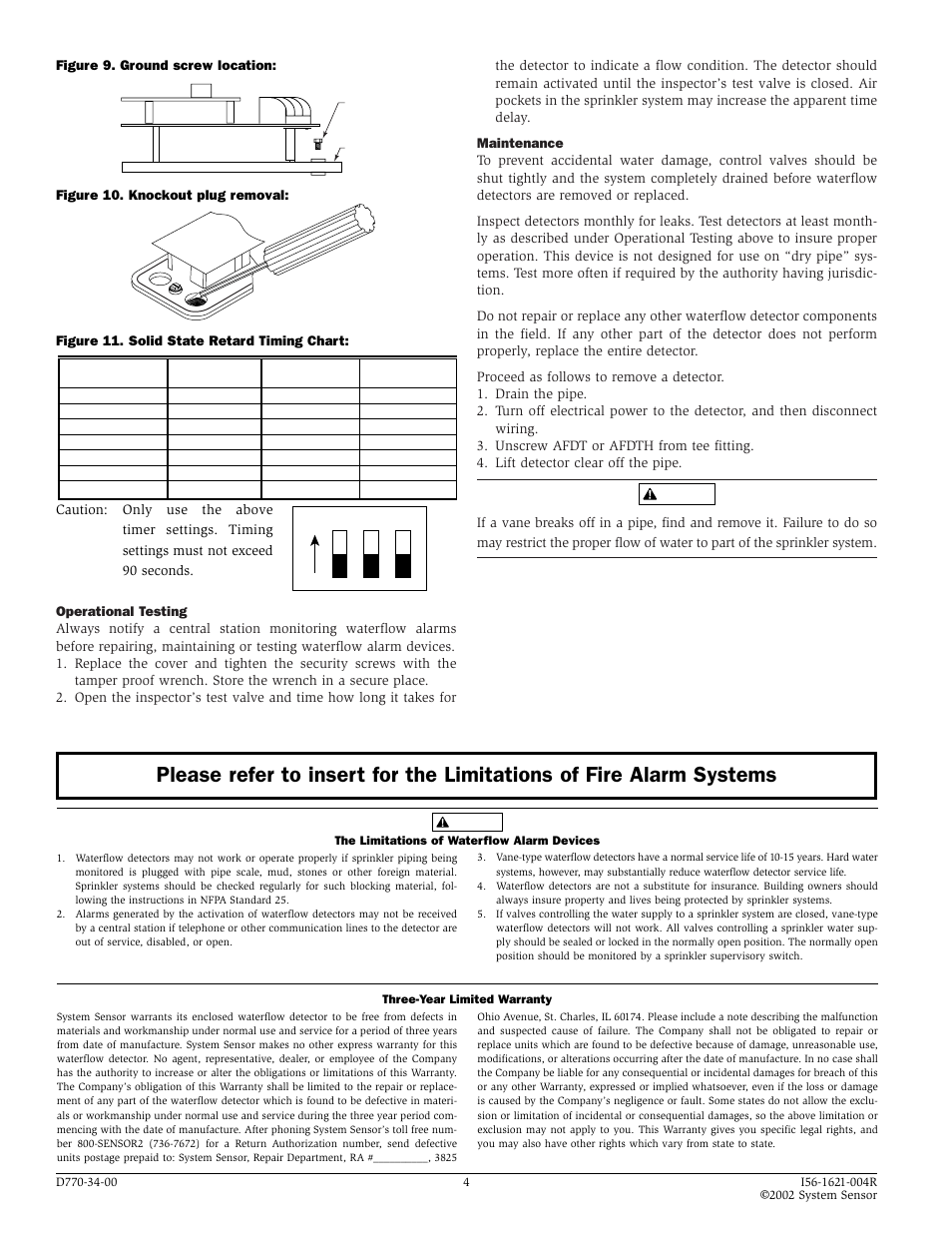System Sensor AFDT and AFDTH User Manual | Page 4 / 4