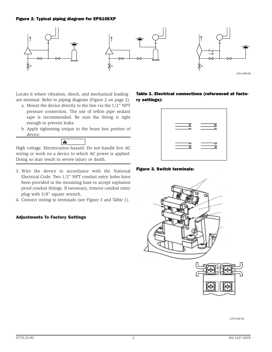 Figure 2. typical piping diagram for eps10exp | System Sensor EPS10EXP User Manual | Page 2 / 4