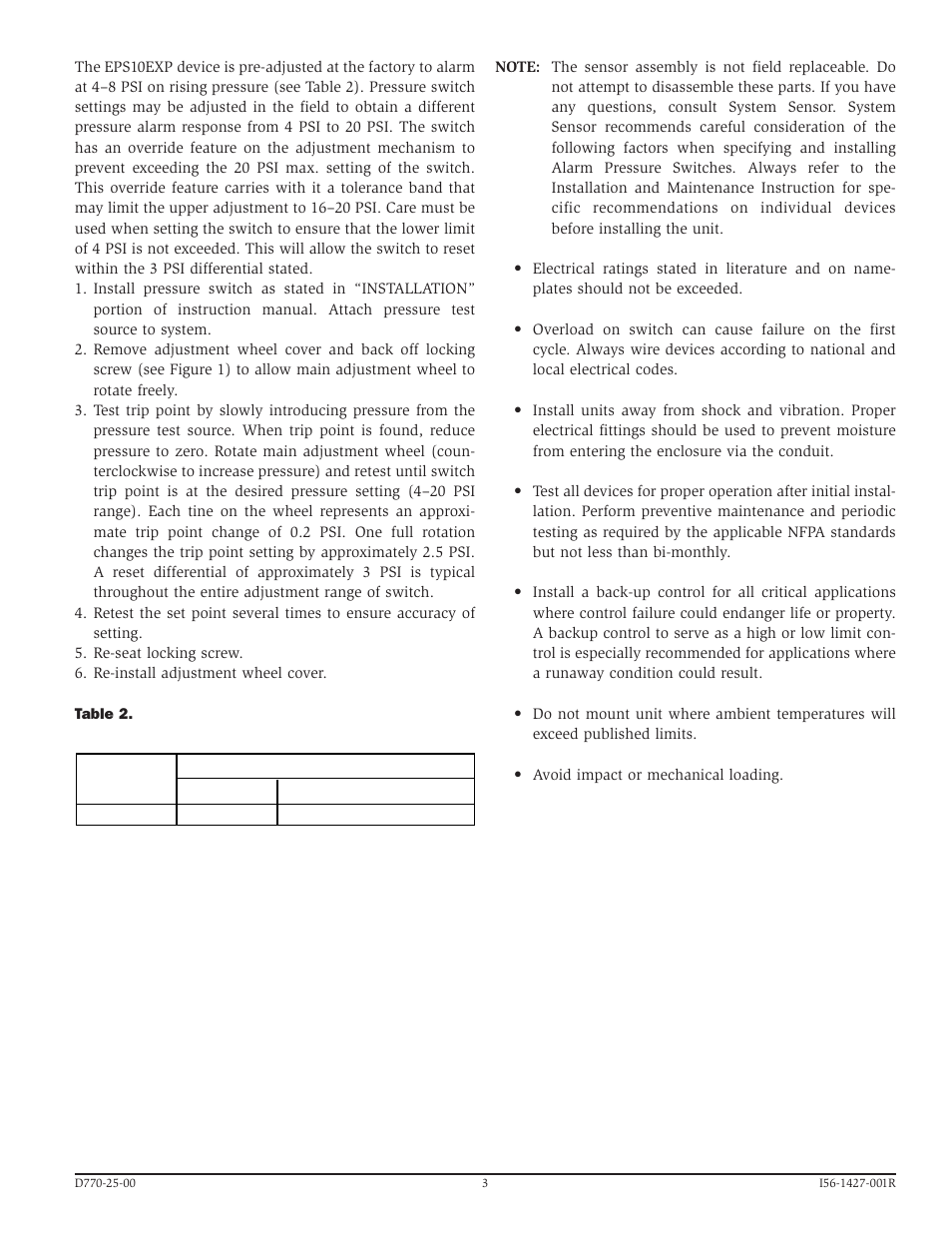 System Sensor EPS10EXP User Manual | Page 3 / 4