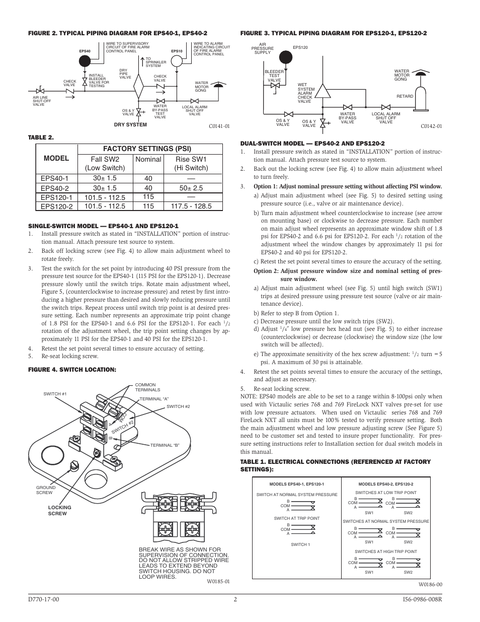 System Sensor EPS40, EPS40-2, EPS120-1, and EPS120-2 User Manual | Page 2 / 4