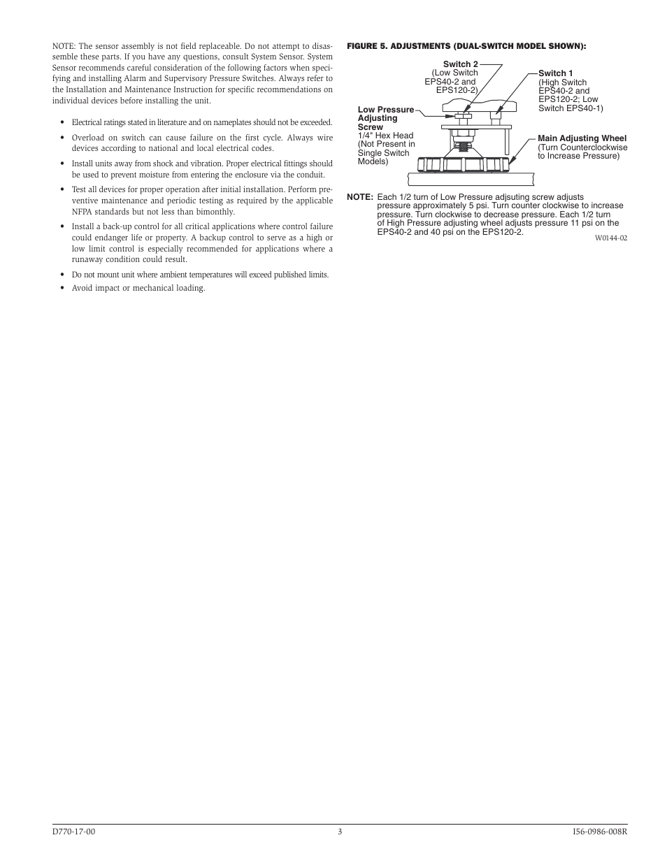 System Sensor EPS40, EPS40-2, EPS120-1, and EPS120-2 User Manual | Page 3 / 4