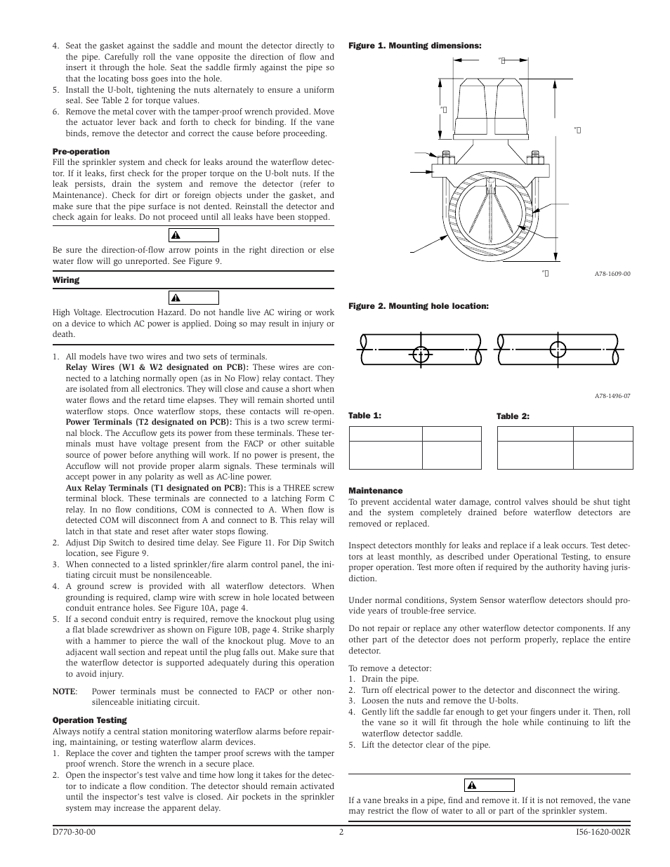 System Sensor LFD Models User Manual | Page 2 / 4