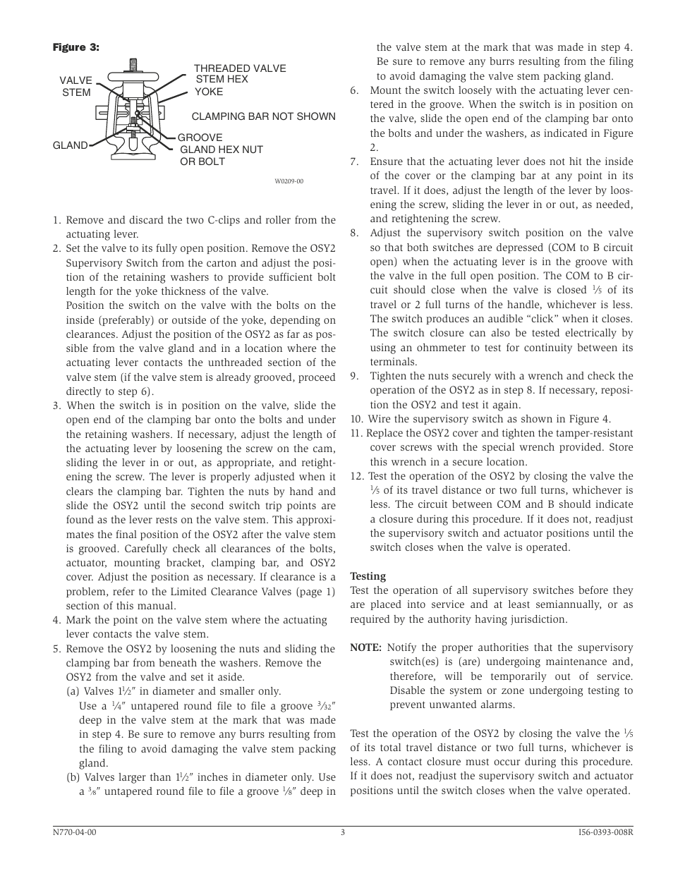 System Sensor OSY2 User Manual | Page 3 / 4