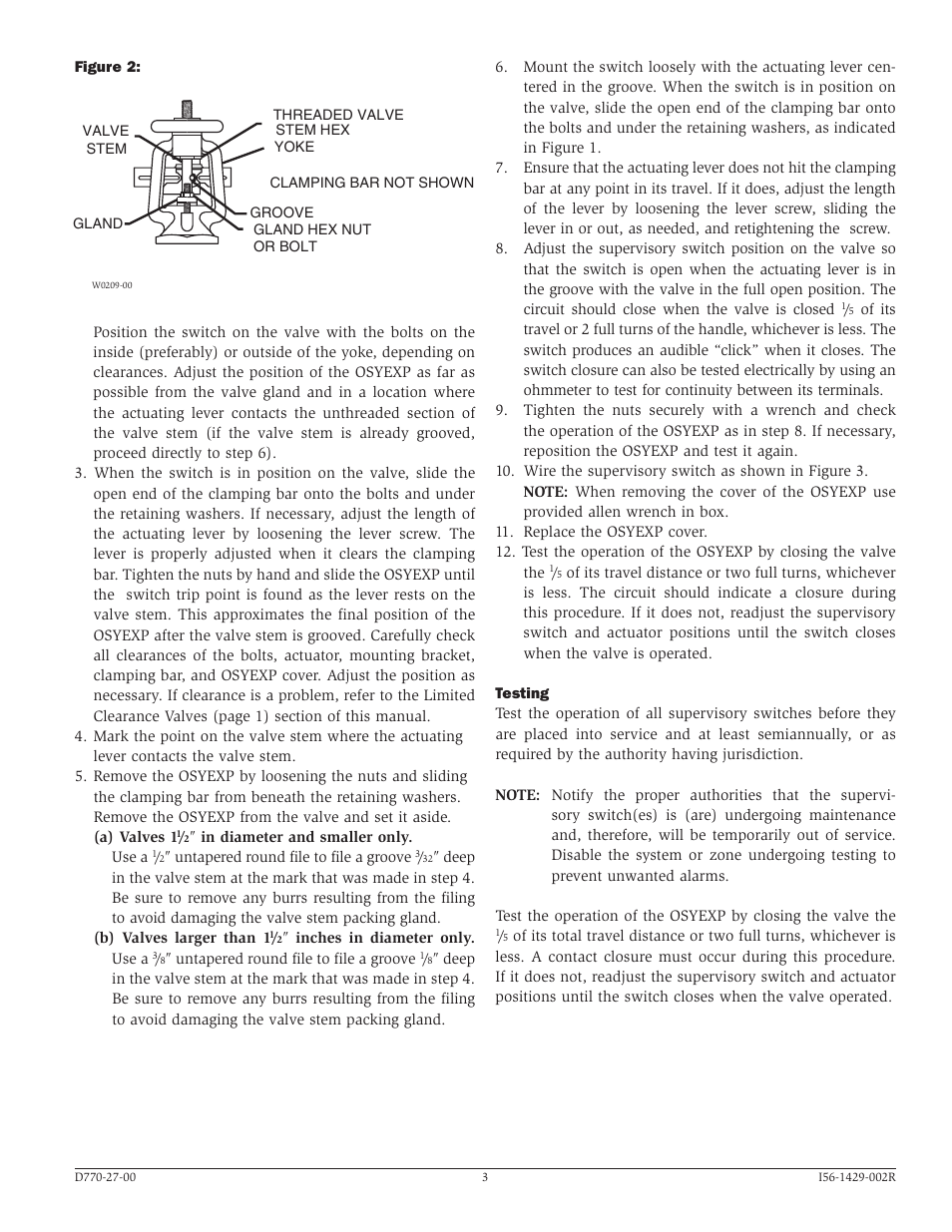 System Sensor OSYEXP User Manual | Page 3 / 4