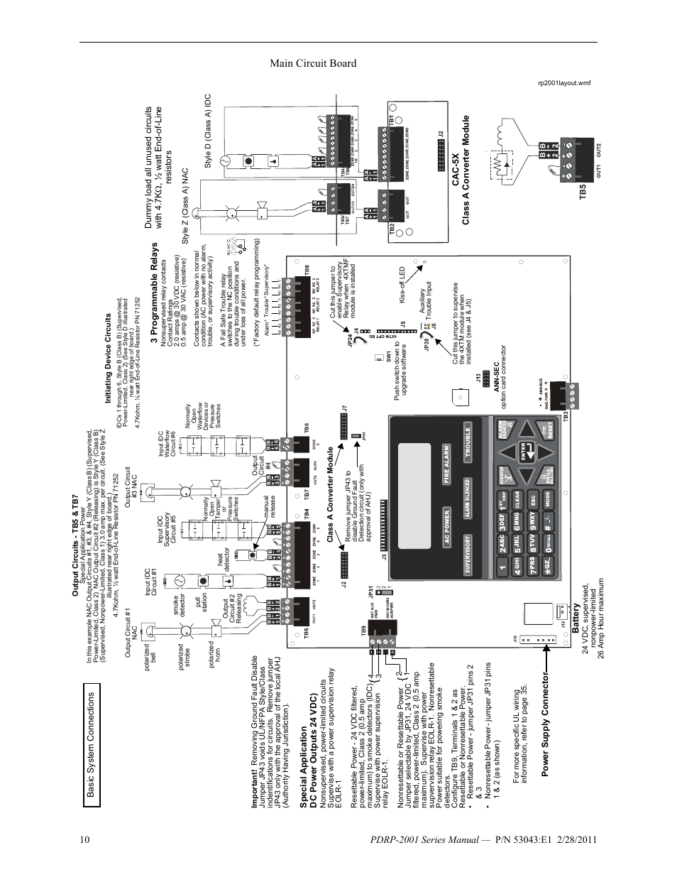 Main circuit board | System Sensor PDRP-2001 User Manual | Page 10 / 148
