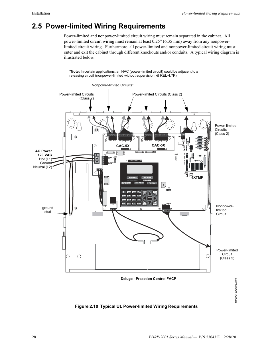 5 power-limited wiring requirements, Power-limited wiring requirements | System Sensor PDRP-2001 User Manual | Page 28 / 148