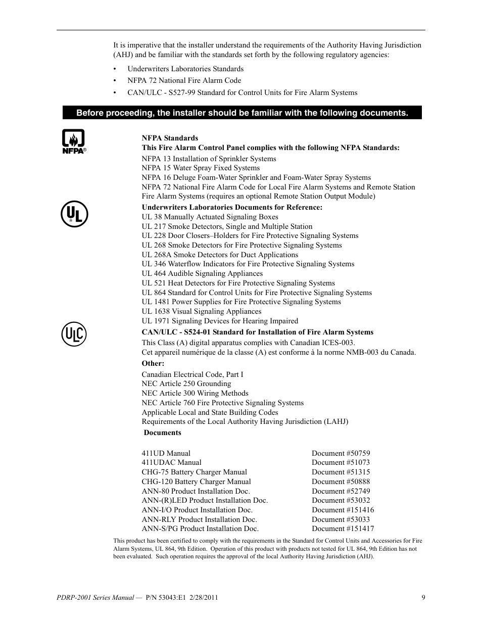 System Sensor PDRP-2001 User Manual | Page 9 / 148