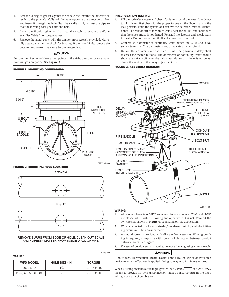 System Sensor WFD Explosion Proof User Manual | Page 2 / 4