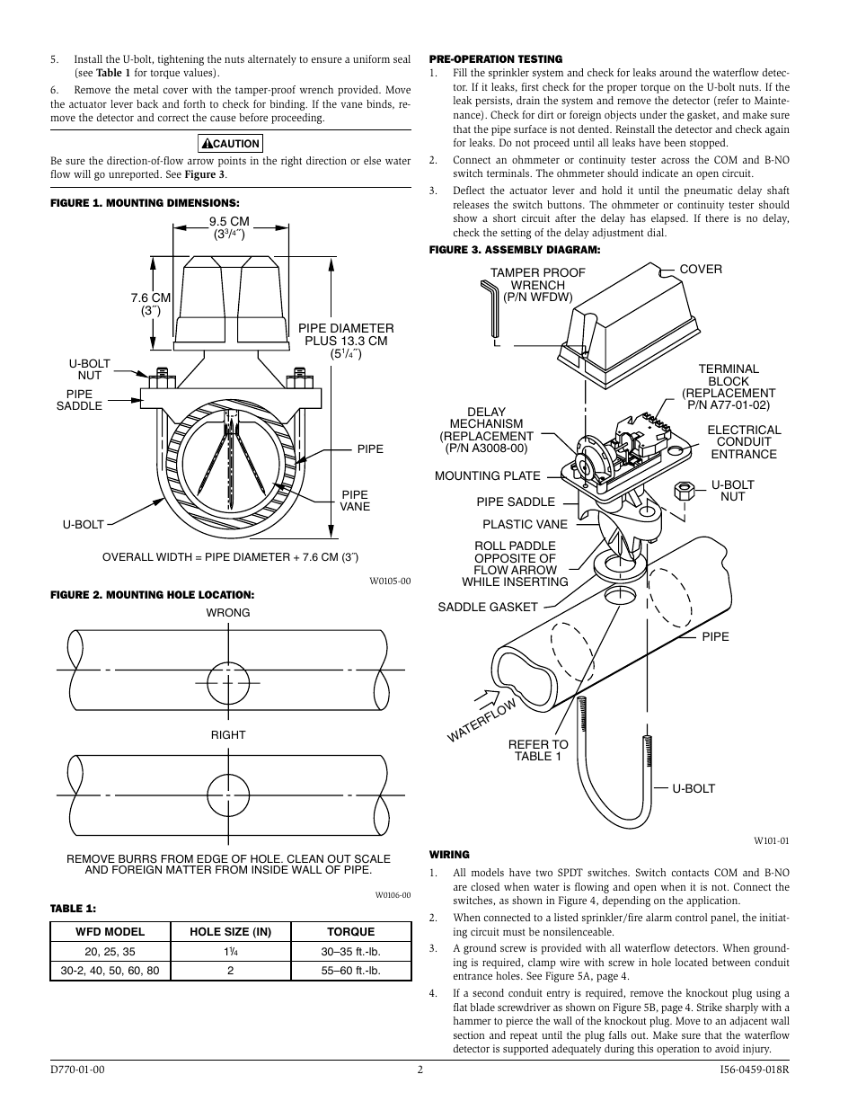 System Sensor WFD Models User Manual | Page 2 / 4