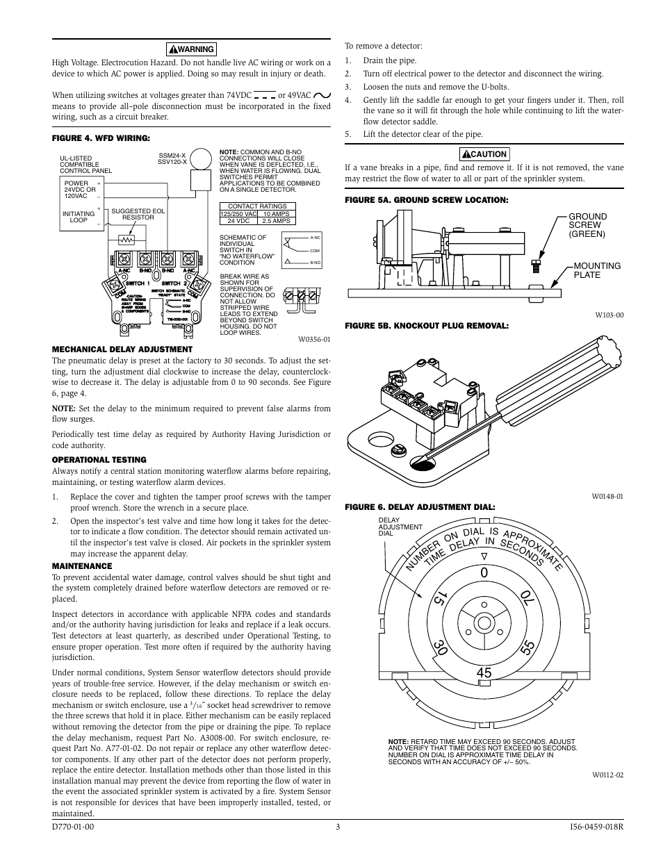 System Sensor WFD Models User Manual | Page 3 / 4