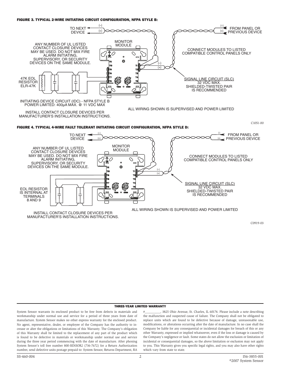 System Sensor M500M User Manual | Page 2 / 2