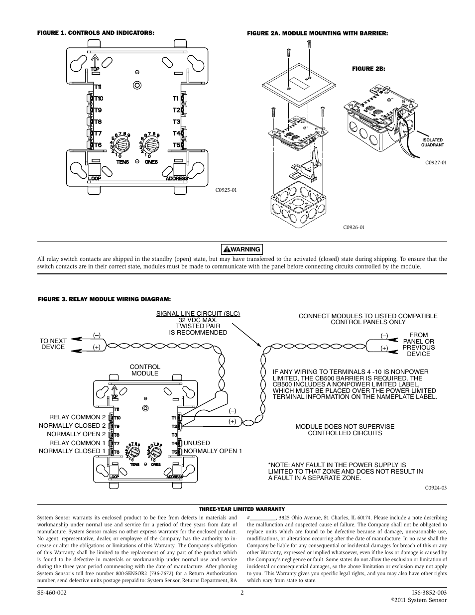 System Sensor M500R User Manual | Page 2 / 2