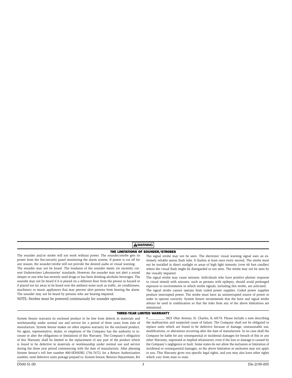 System Sensor SYNC-1 User Manual | Page 3 / 4