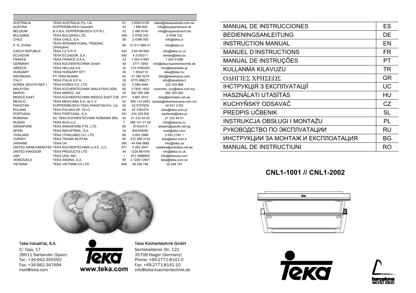 Teka CNL1-2002 User Manual | 32 pages