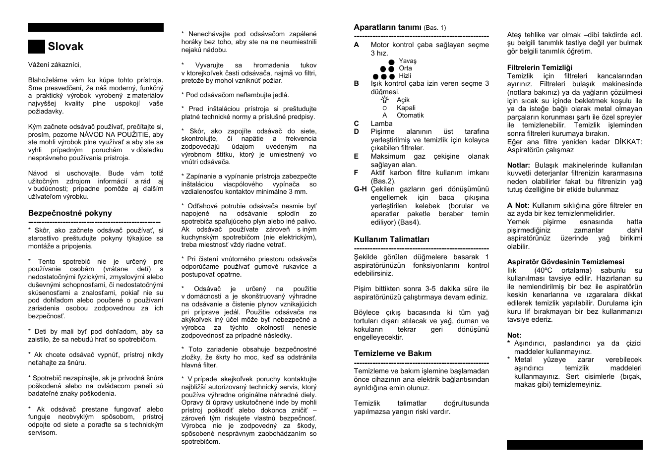 Slovak | Teka CNL1-2002 User Manual | Page 23 / 32