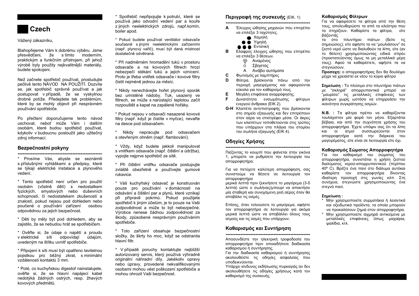 Czech | Teka CNL1-2002 User Manual | Page 27 / 32