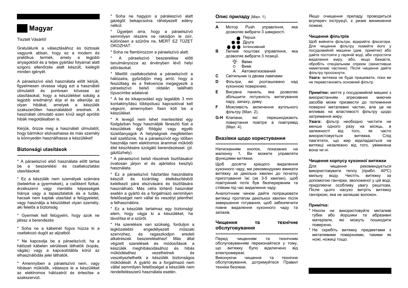 Magyar | Teka CNL1-2002 User Manual | Page 31 / 32