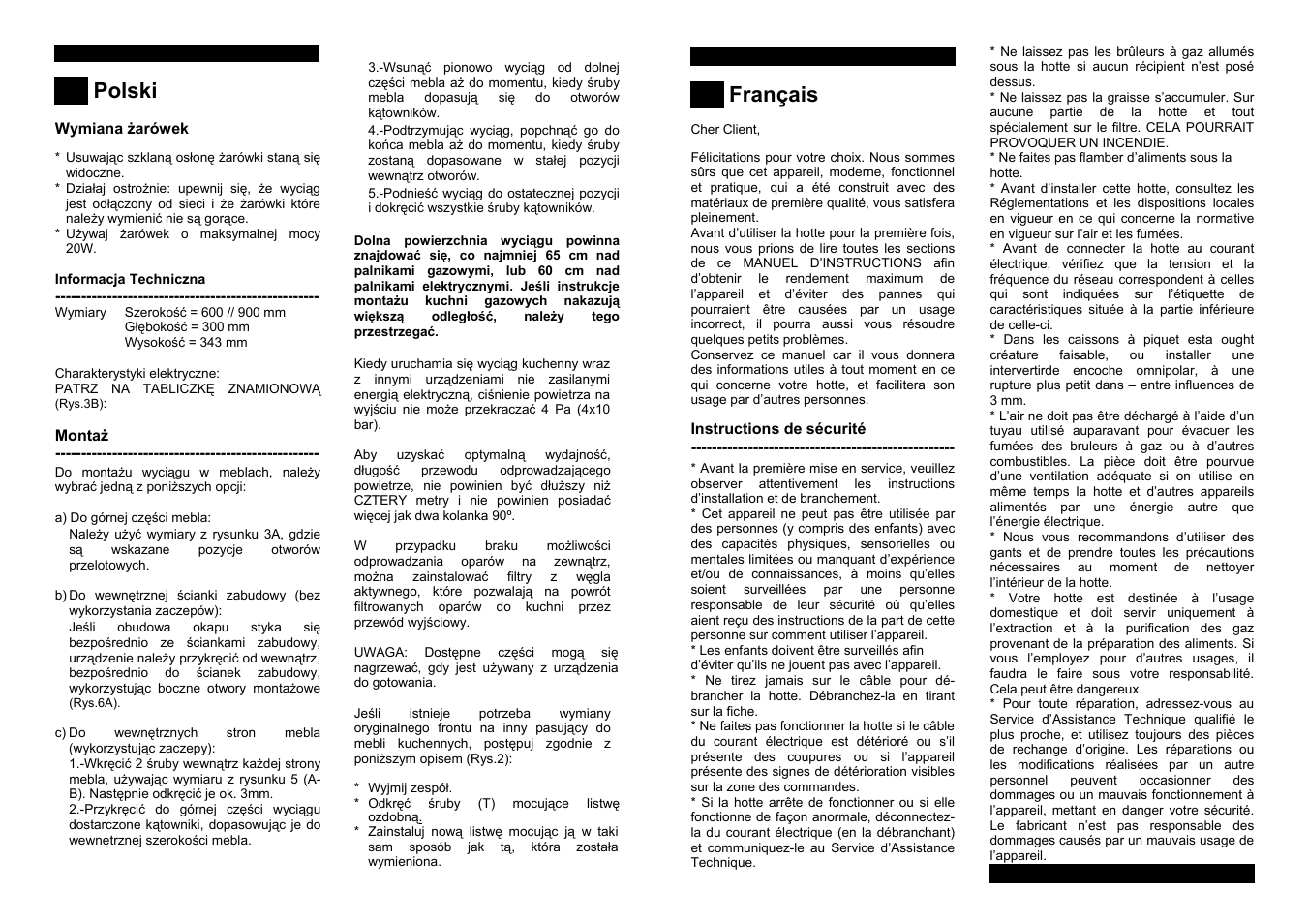 Polski, Français | Teka CNL1-3000 STAINLESS HP User Manual | Page 17 / 38