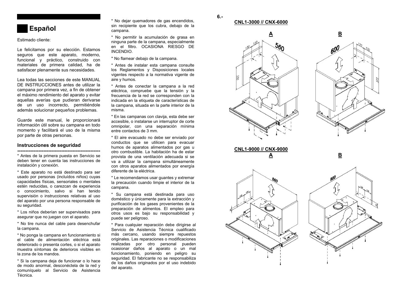 Español | Teka CNL1-3000 STAINLESS HP User Manual | Page 2 / 38