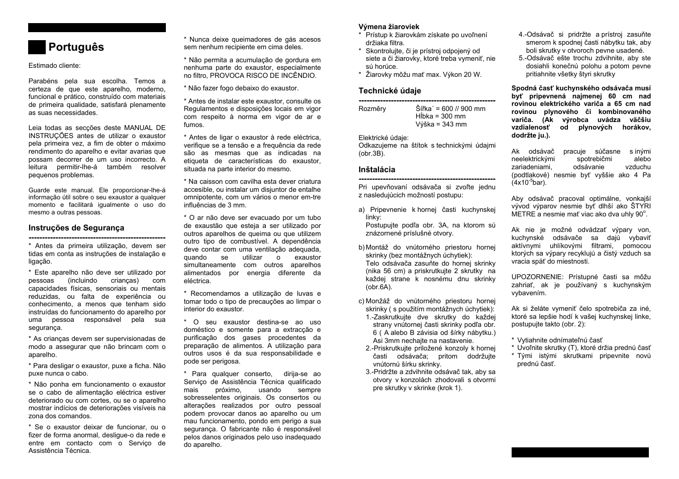 Português | Teka CNL1-3000 STAINLESS HP User Manual | Page 22 / 38