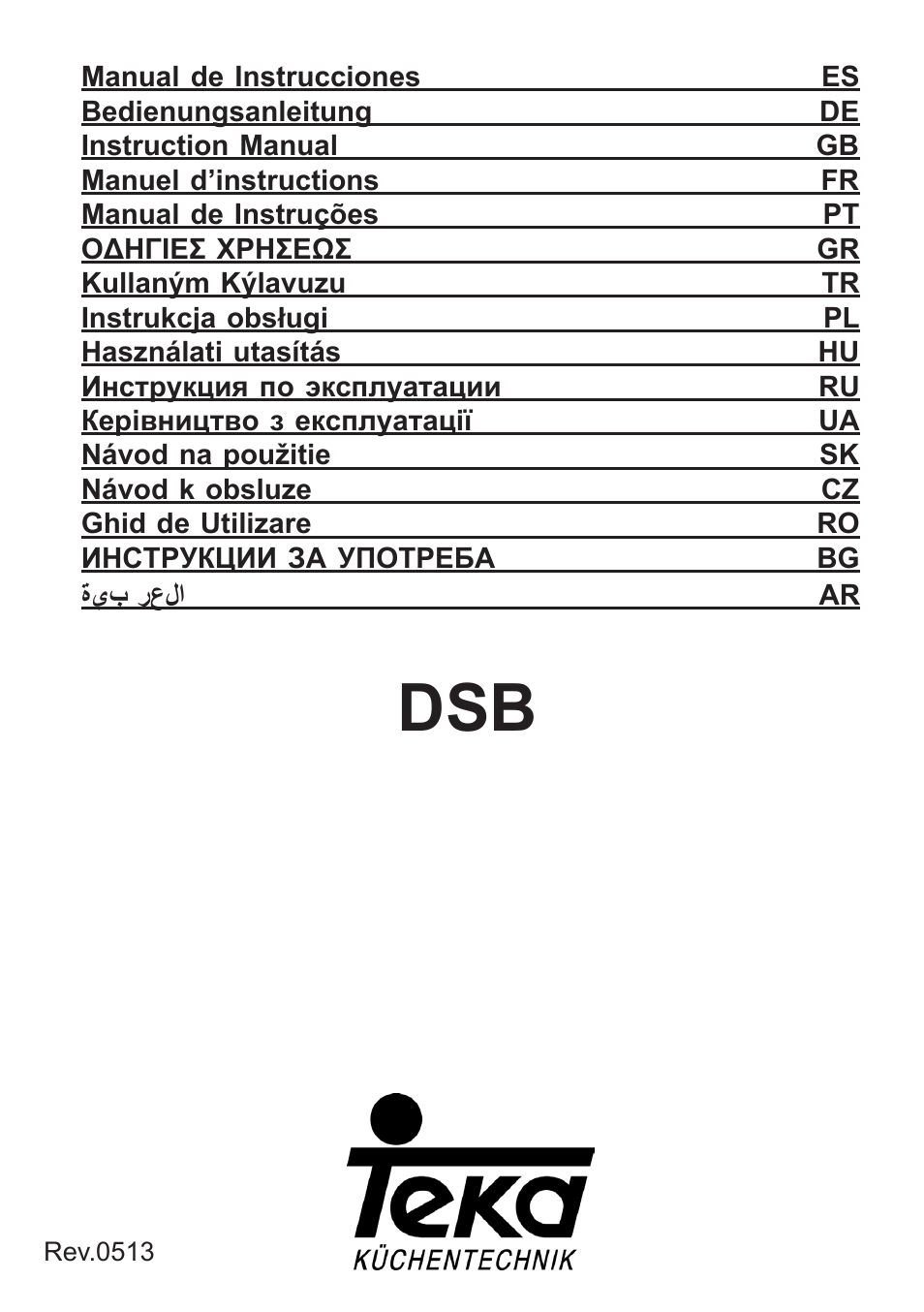 Teka DSB 90 STAINLESS STEEL User Manual | 68 pages