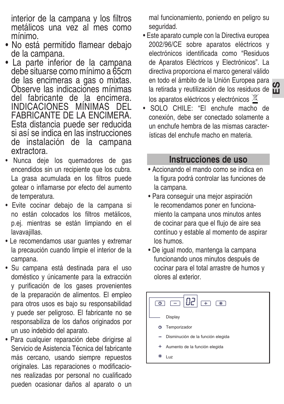 Es instrucciones de uso | Teka DSB 90 STAINLESS STEEL User Manual | Page 3 / 68